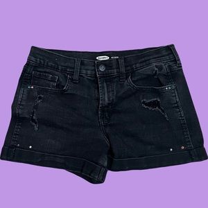 Black Jean Shorts